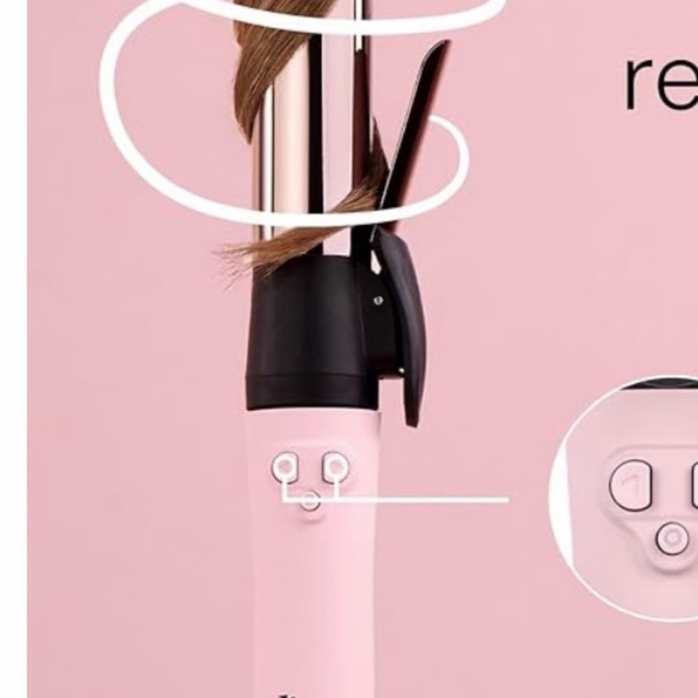 Pink Curling Iron with Black Accents